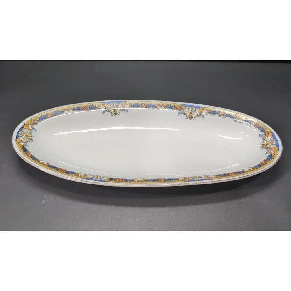 Epiag‎ Elyrian Oval Celery Dish, Czechoslovakian Serving Platter, Vintage Plate